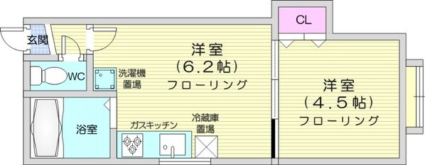 麻生駅 徒歩6分 2階の物件間取画像